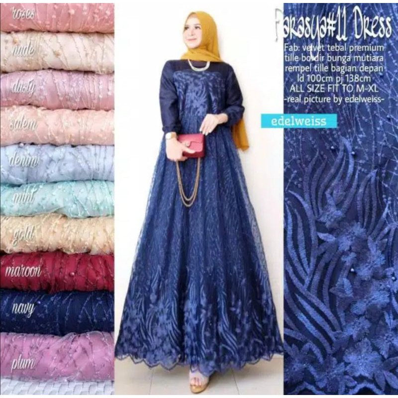 Farasya Dress Tile Jumbo Dress Pesta Ld 100 110 120