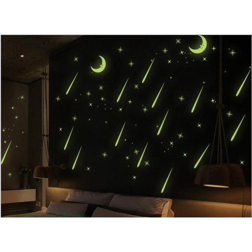 wallstiker glow in the dark / dekorasi dinding murah / stiker bintang - AM