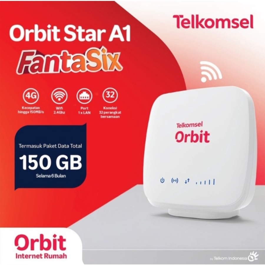 Telkomsel Orbit Star A1 Modem Router Modem wifi 4G Free Perdana Orbit
