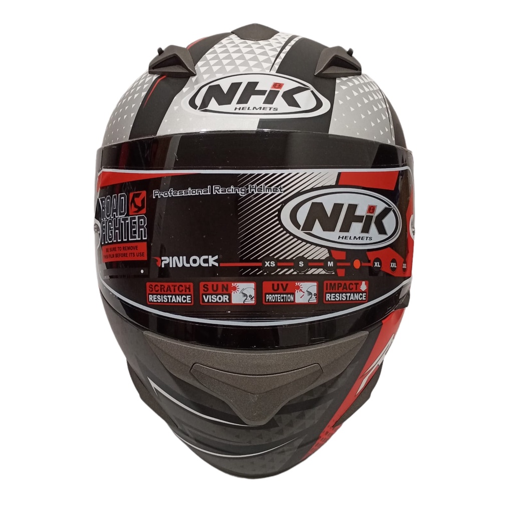 HELM FULL FACE NHK MOTIF RACE PRO FLASH BLACK RED DOFT