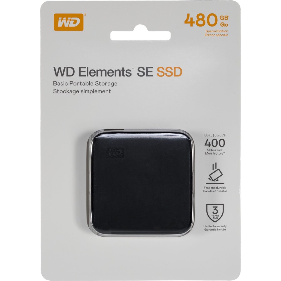 SSD External WD ELEMENTS SE 480GB 3.0 - SSD Portable Elements SE 480GB