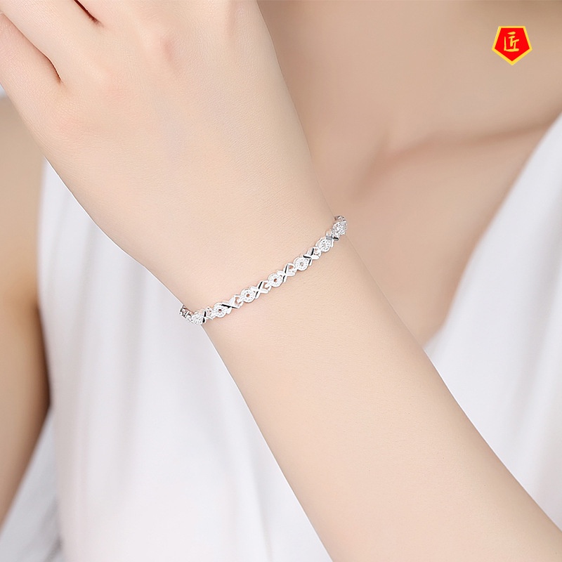 [Ready Stock]Korean Simple Personalized 925 Silver Bracelet