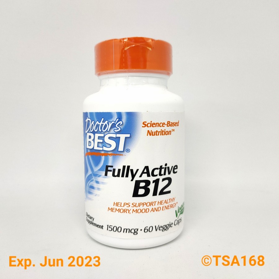 Doctor Best Fully Active B12 1500 mcg 60 Tiny Veggie Capsule