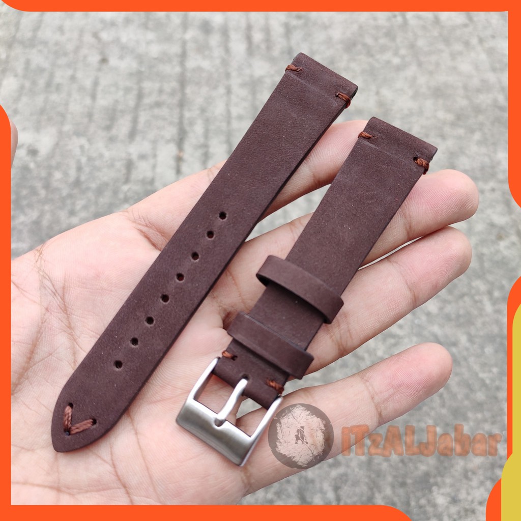 Tali jam tangan Kulit 19mm Leather strap Tali jam Kulit 19mm Coklat