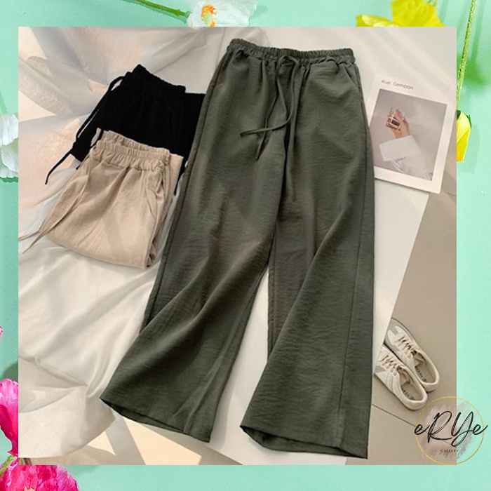 [Bisa COD] Kulot Armany Pants - Fasion Celana Panjang BigSize Wanita Polos Pant Jumbo Cewek Bahan Li