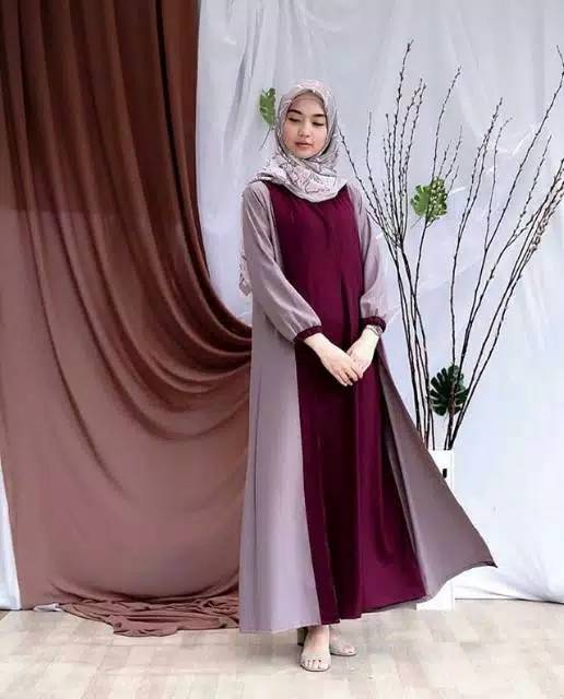 fashionshop119 Wirasha Maxi / Gamis / Baju Muslim / Gamis Kombinasi / Long Dress (fs)