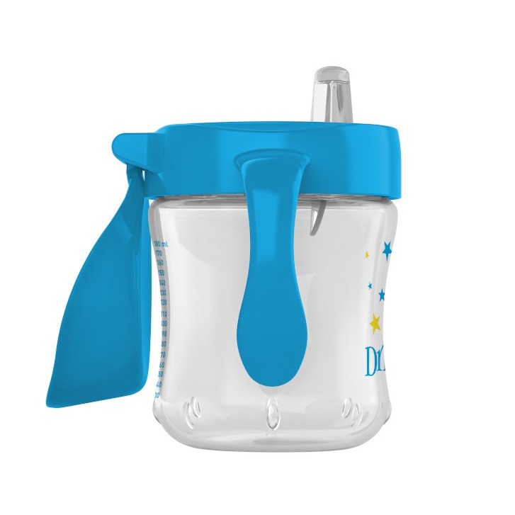 Dr. Brown's Soft-Spout Transition Cup Botol Minum Blue Biru 180ml