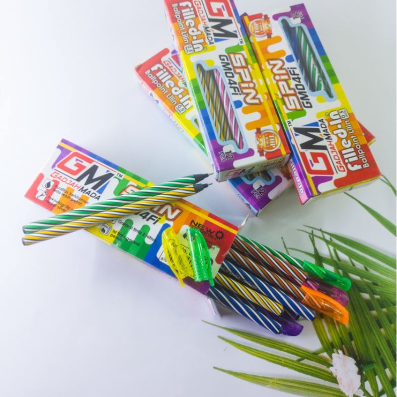

Pen lilin Pen Murah Pulpen GM spin 12pcs