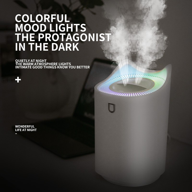 H2O Air Humidifier 3300ml Ultrasonic Aroma Diffuser Double Spray