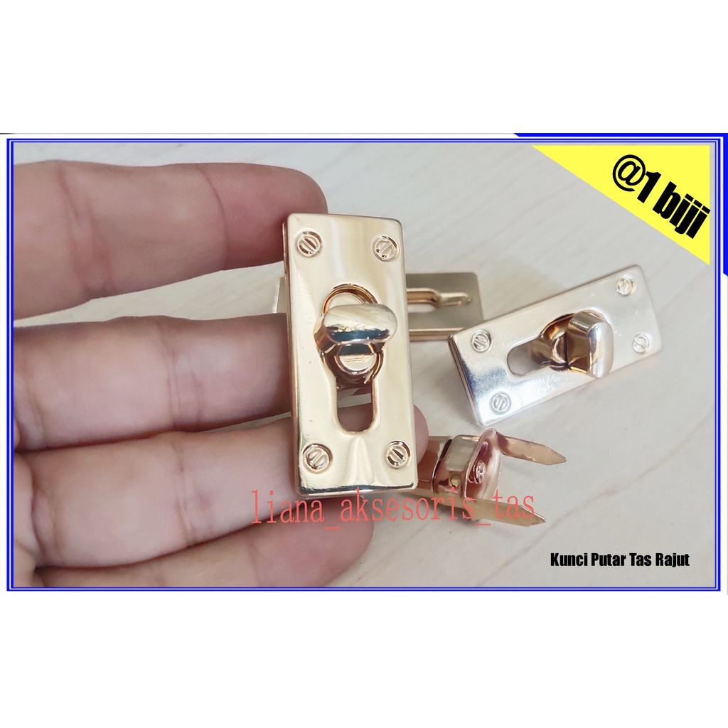 ASESORIS TAS WANITA KANCING TAS WANITA IMPOR - KUNCI PUTAR TAS RAJUT - KANCING TAS PUTAR - KANCING T