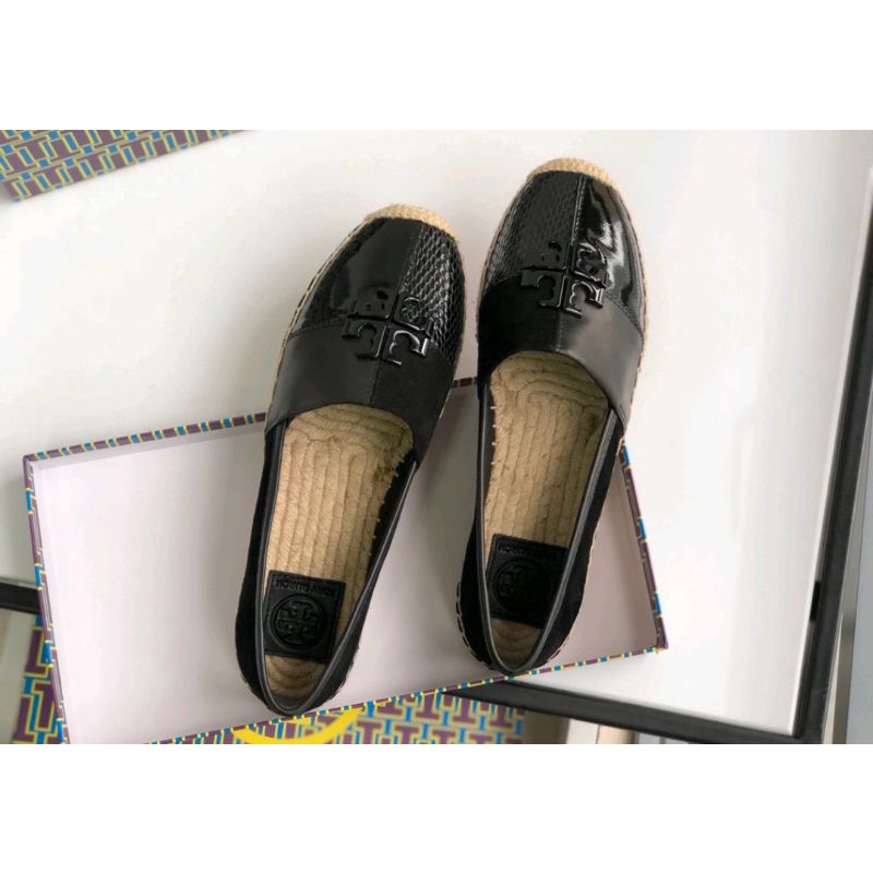 Tory Burch Leather Material Lady's Casual Shoes Flat Shoes Fisherman Shoes