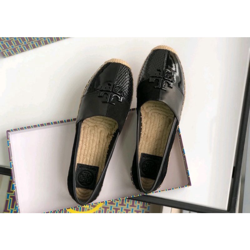 Tory Burch Leather Material Lady's Casual Shoes Flat Shoes Fisherman Shoes