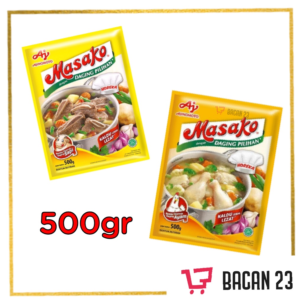 

Masako ( 500 gr ) / Ayam - Sapi / Kaldu Instant / Bumbu Masak / Penyedap / Bacan 23 - Bacan23