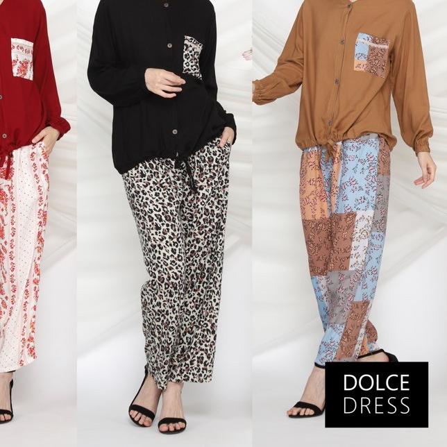 ☄ Dolce Nagita Set - Setelan Piyama Tangan Panjang Busui By DolceDress ♢