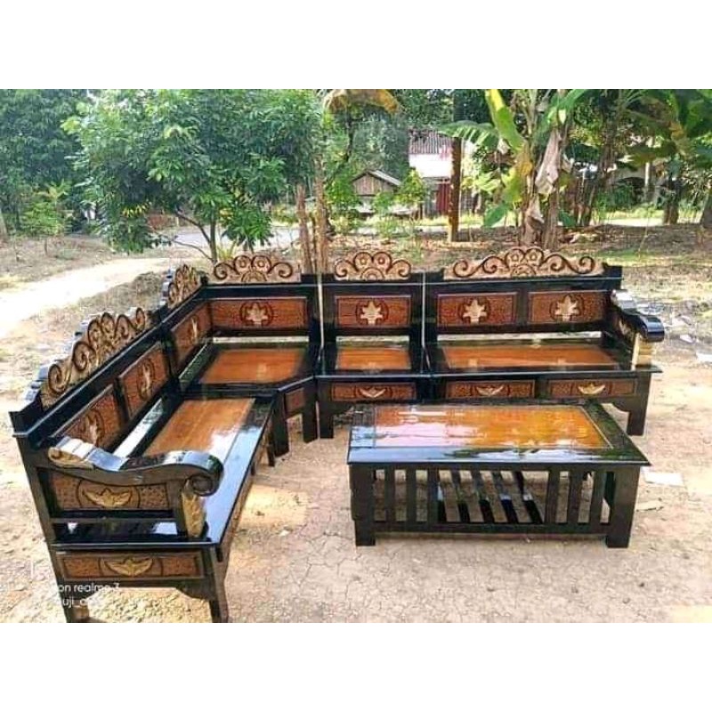 Furniture kursi sofa tamu model sudut bagong blok/ kursi jati minimalis untuk ruang tamu kecil / kur