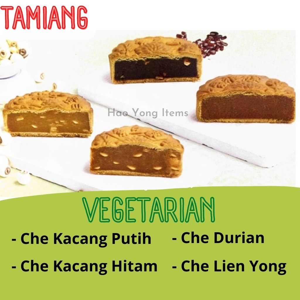 

Kue Bulan Mooncake Vegetarian TAMIANG / Tamiang Vegetarian / Kue Bulan