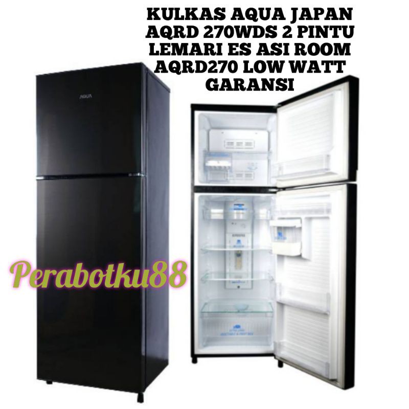 KULKAS 2 PINTU SANYO AQUA JAPAN AQRD 270WDS DS/LS KAPASITAS 220LITER LEMARI ES ASI ROOM AQRD270WDS L