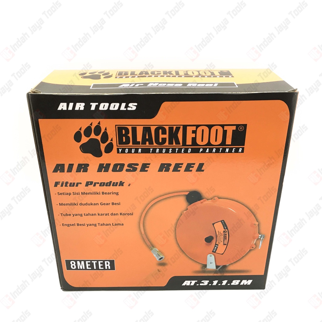 BLACKFOOT Air Hose Reel 8 Meter - Selang Kompresor Gantung Otomatis