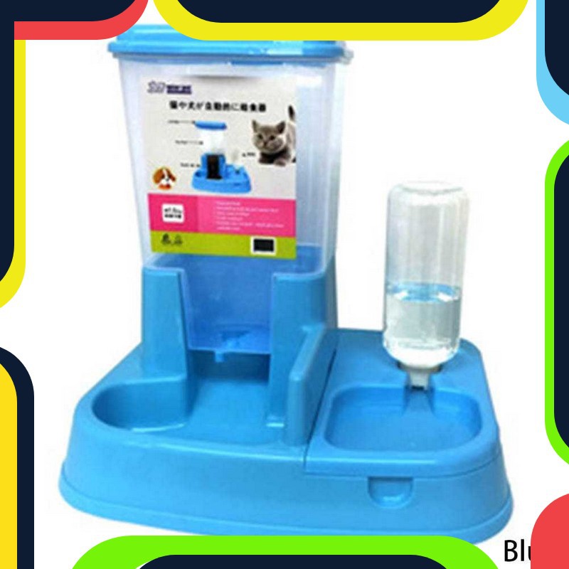 Tempat Makan Hewan Anjing Kucing Pet Food Dispenser Makan Otomatis Besar