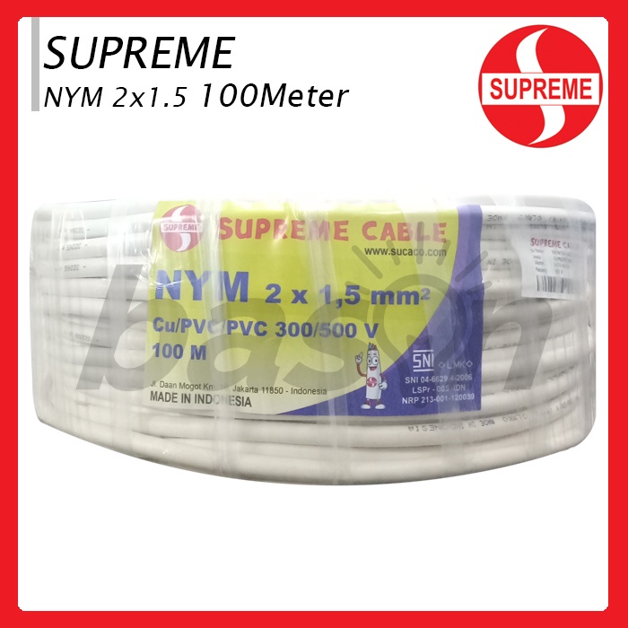 Supreme NYM 2x1.5 @ 100 meter - Kabel Listrik