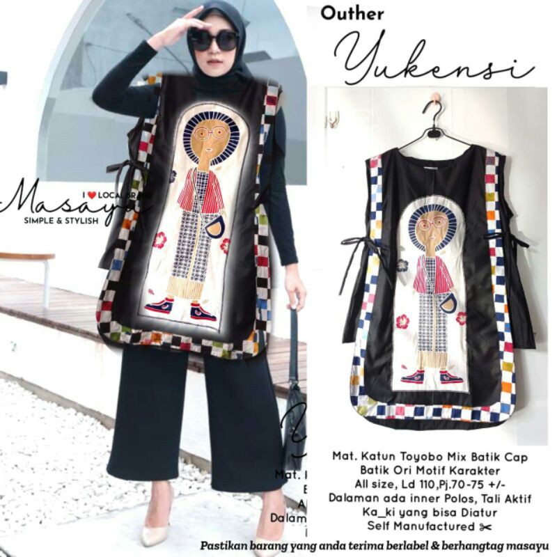 OUTER YUKENSI BY MASAYU||KATUN TOYOBO MIX BATIK CAO BATIK ORI MOTIF LD 110 PJ 70-75