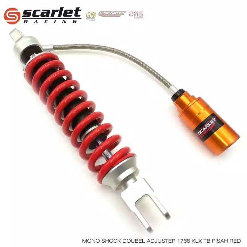 MonoShock  klx Double Scarlet Adjuster 1768 Tabung Pisah KLX Dtracker Scarlet
