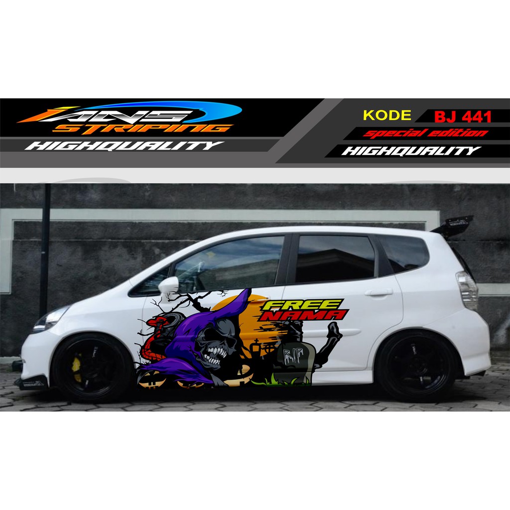 VARIASI STICKER MOBIL JES JAZZ, BRIO, AGYA, AYLA, SIGRA / DECAL STICKER MOBIL / STIKER MOBIL