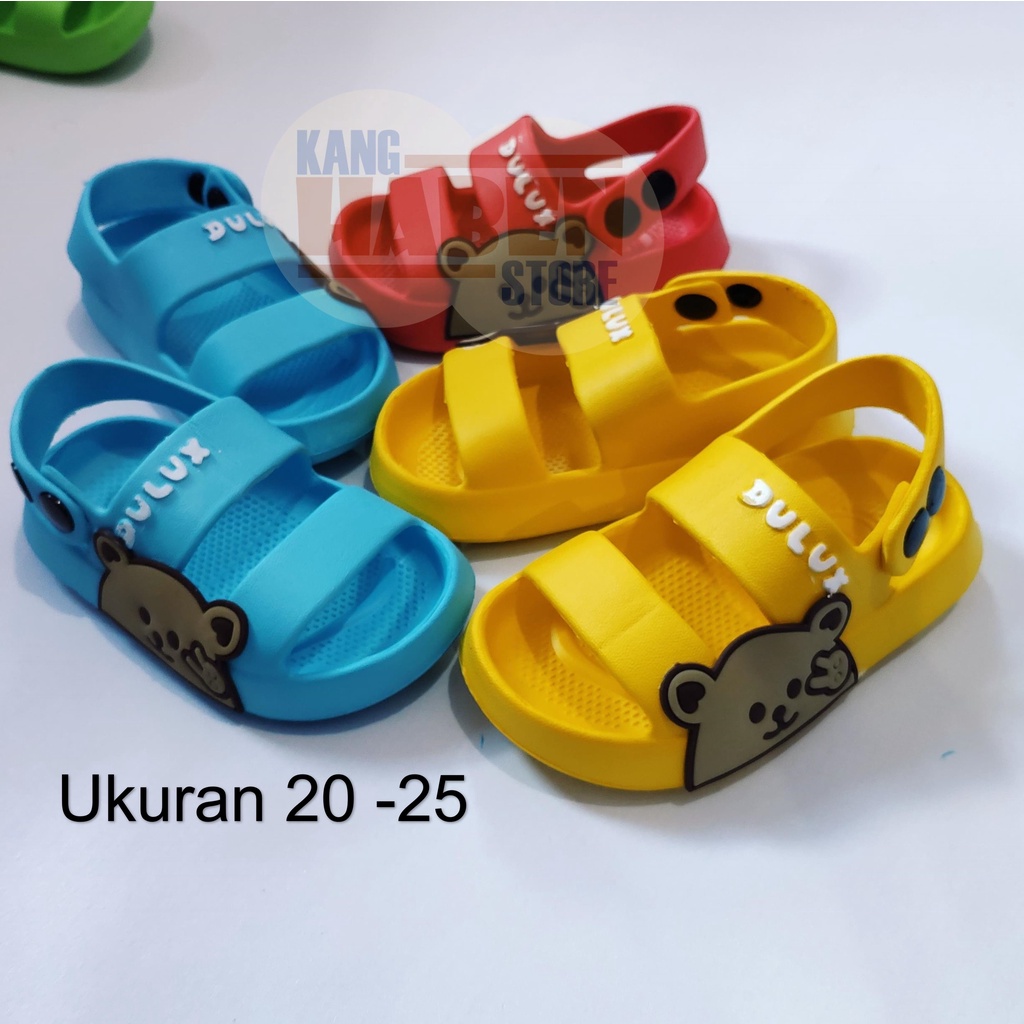 Habenkids Sandal Anak Bayi Cowok Cewek Karakter Beruang Sendal Tali Belakang 391EBN