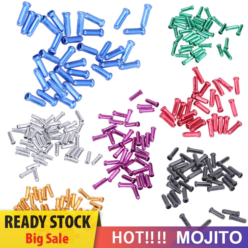 MOJITO 50pcs Aluminum Bike Bicycle Brake Shifter Inner Cable Tips Wire End Cap