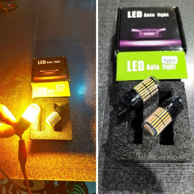 Led T20 (gepeng) isi 2pcs / led 144 super bright led ritting sein