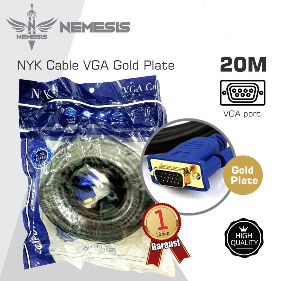 NYK Kabel VGA 20M Gold Plate