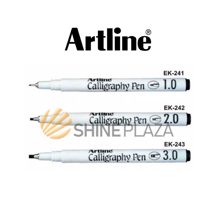 

kaligrafi-perlengkapan- artline calligraphy pen - pulpen kaligrafi artline hitam - 2.0