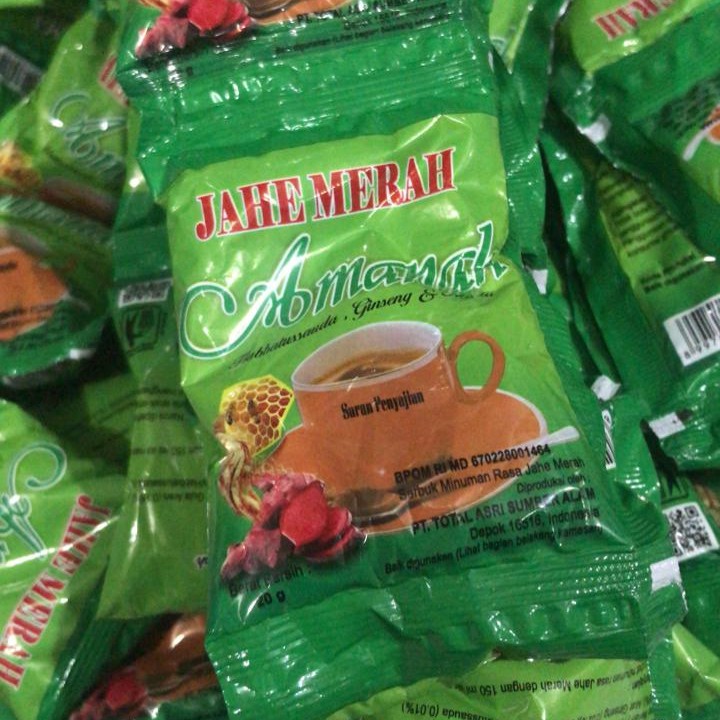

1 Renceng isi 12 sachet Jahe Merah Amanah Habbatussauda plus ginseng dan madu tup