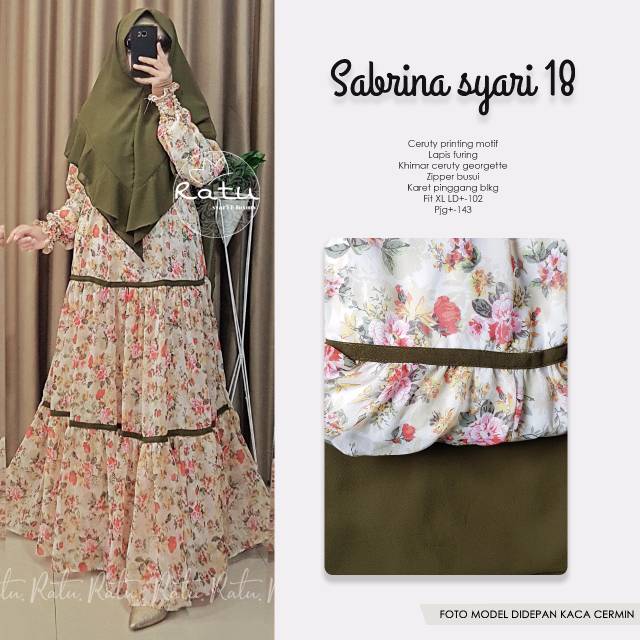 SABRINA SYARI 18 / SABRINA 36 / SABRINA 38 RATU / PAKAIAN WANITA / GAMIS MURAH / SYARI MURAH