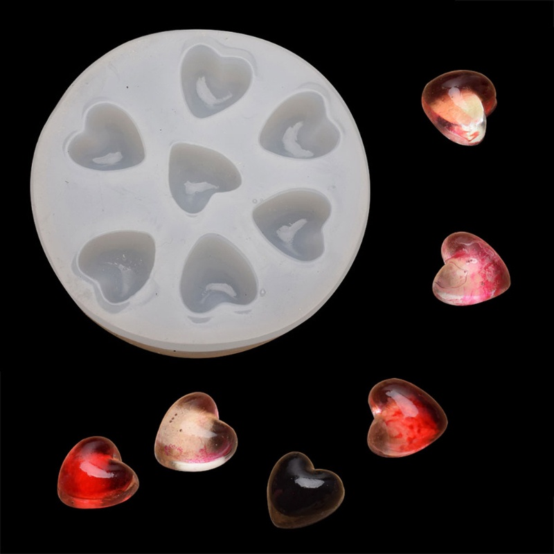 SIY  3D Heart Shape Pendant Epoxy Resin Silicone Mold Jewelry Making Mini Heart Soap Wax Candle Chocolate Molds Craft Tools