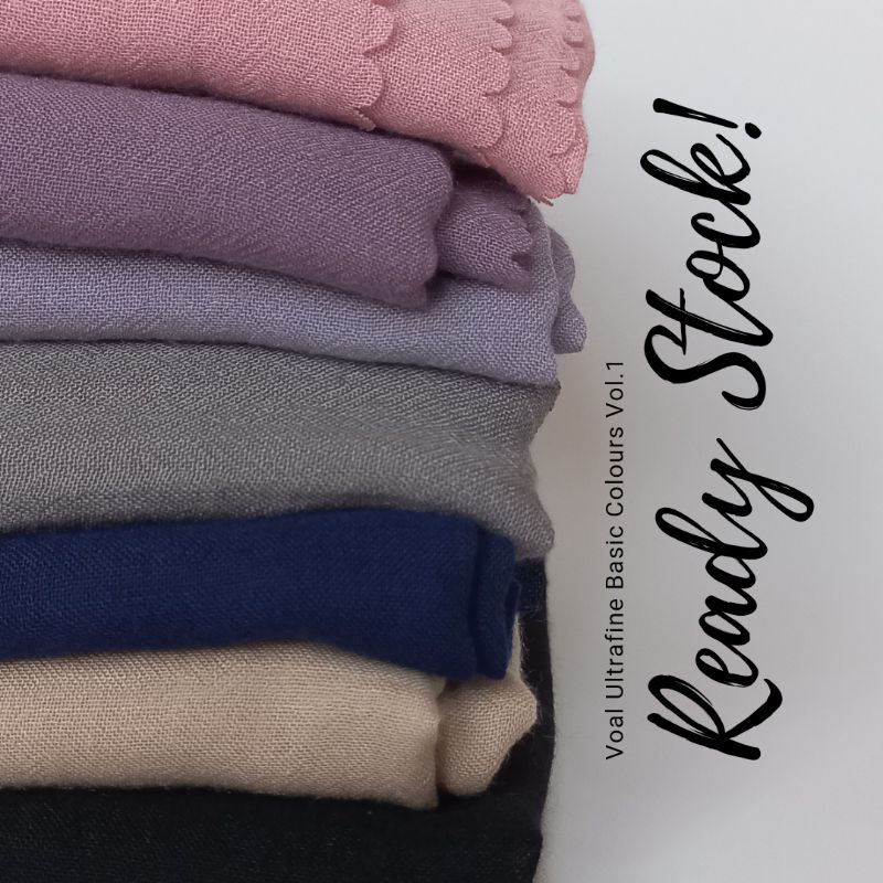 HIJAB BASIC VOAL PREMIUM SEGI EMPAT 120X120CM LASER CUT