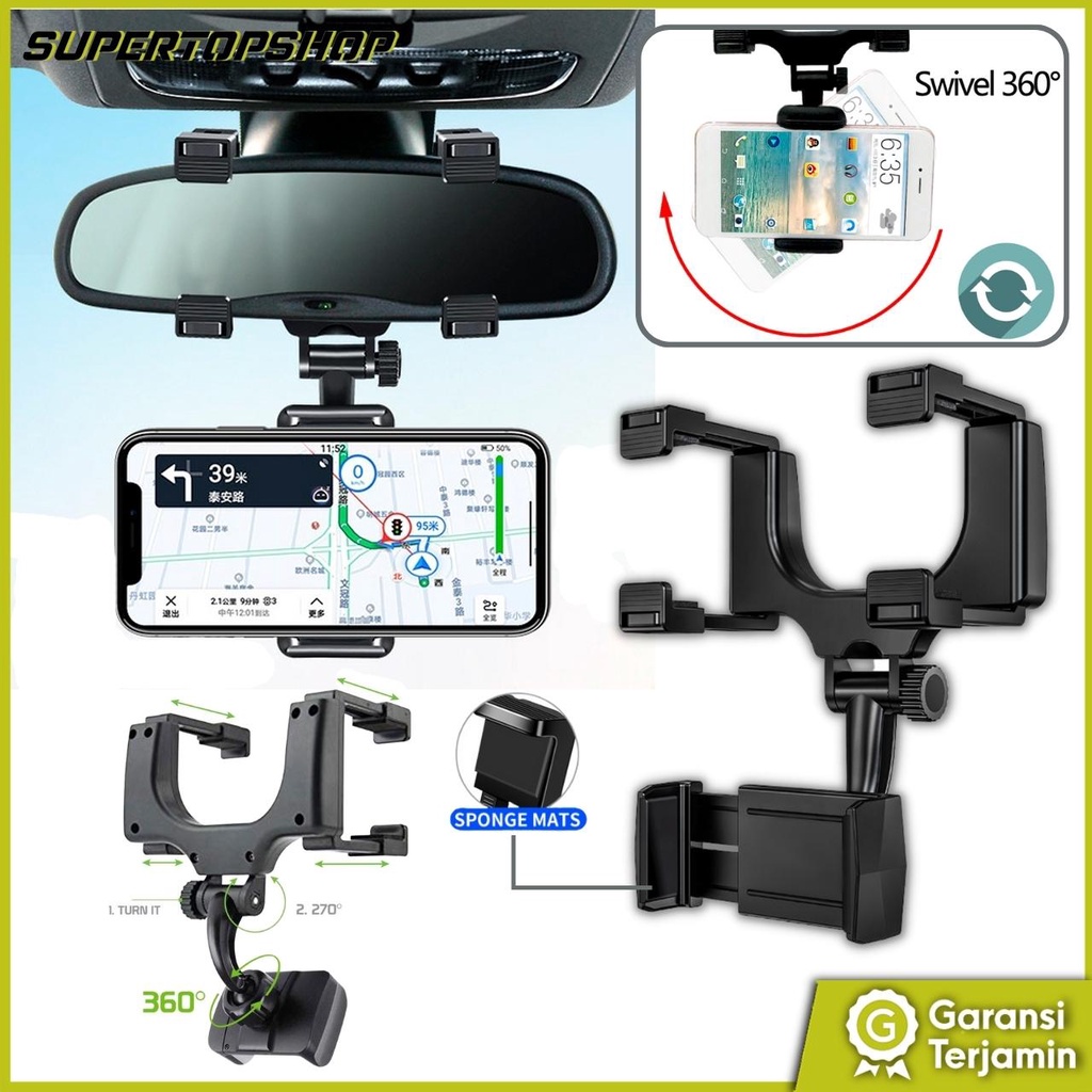 Phone car holder rearview stent Holder handphone mobil spion tengah rearview car phone holder