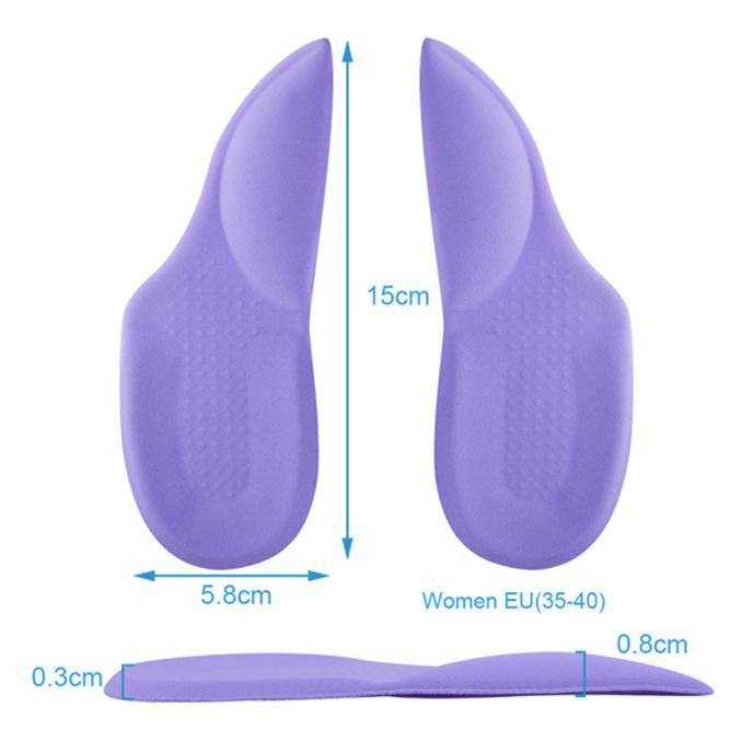 [BAYAR DI TEMPAT] 1 Pasang Insole Alas Sepatu Untuk Pelindung Tumit Kaki Bahan Gel Silikon / Ganjalan Heel Pad Kebesaran