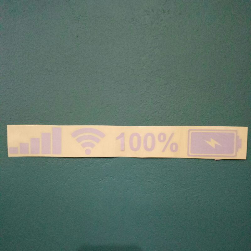stiker sinyal wifi - battery