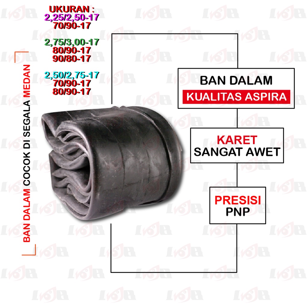 Aspira Karet Ban Dalam 70/90 80/90 90/80-17 Tube Tire Universal Motor Sport Bebek Ban Depan Belakang