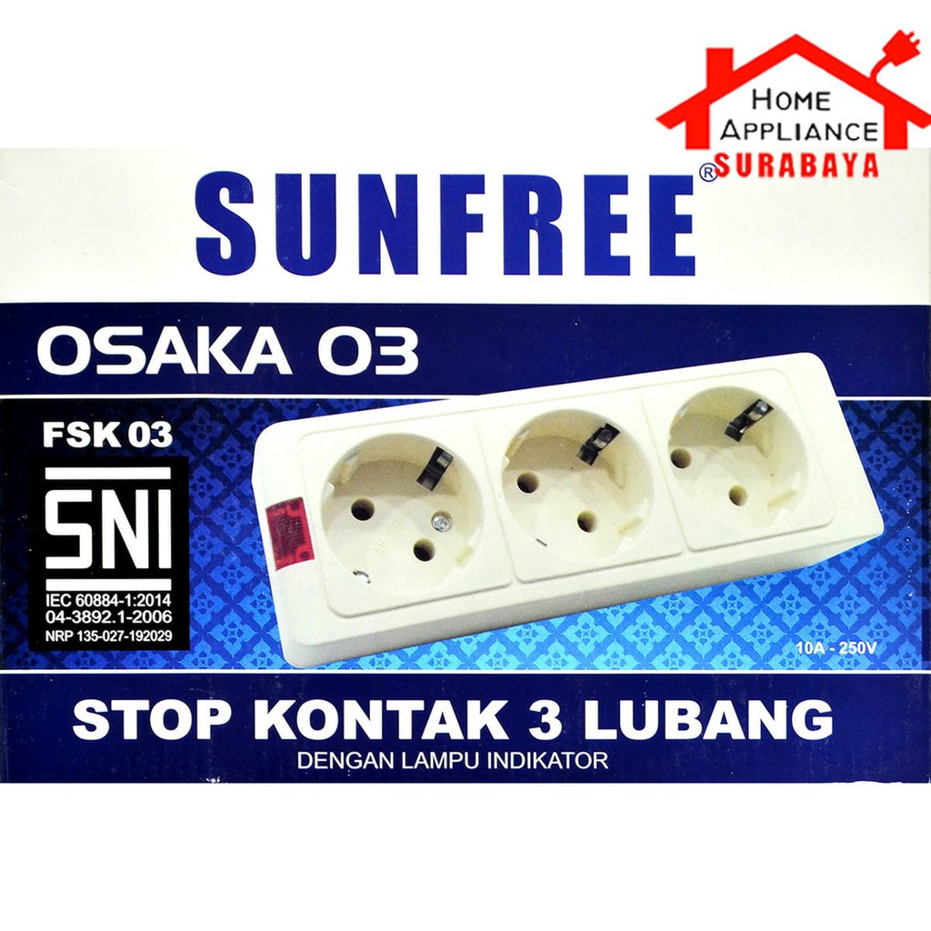 Terminal Stop Kontak Kuningan SNI 2 3 4 5 Lubang Sunfree Osaka 02 03 04 05