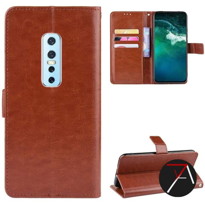 Vivo V17Pro V17 Pro Flip Wallet Dompet Kulit Leather Cover Case Casing
