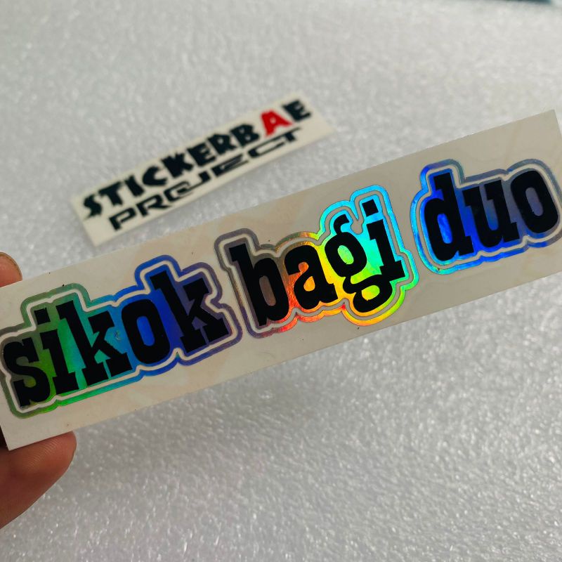 Stiker viral sikok bagi duo cuting sticker hologram tumpuk bukan printing acc motor STICKER BERKUALITAS