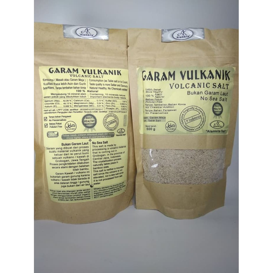 

GARAM VULKANIK 500 GR / VOLCANIC SALT / GARAM VULKANIK ALAM KITA