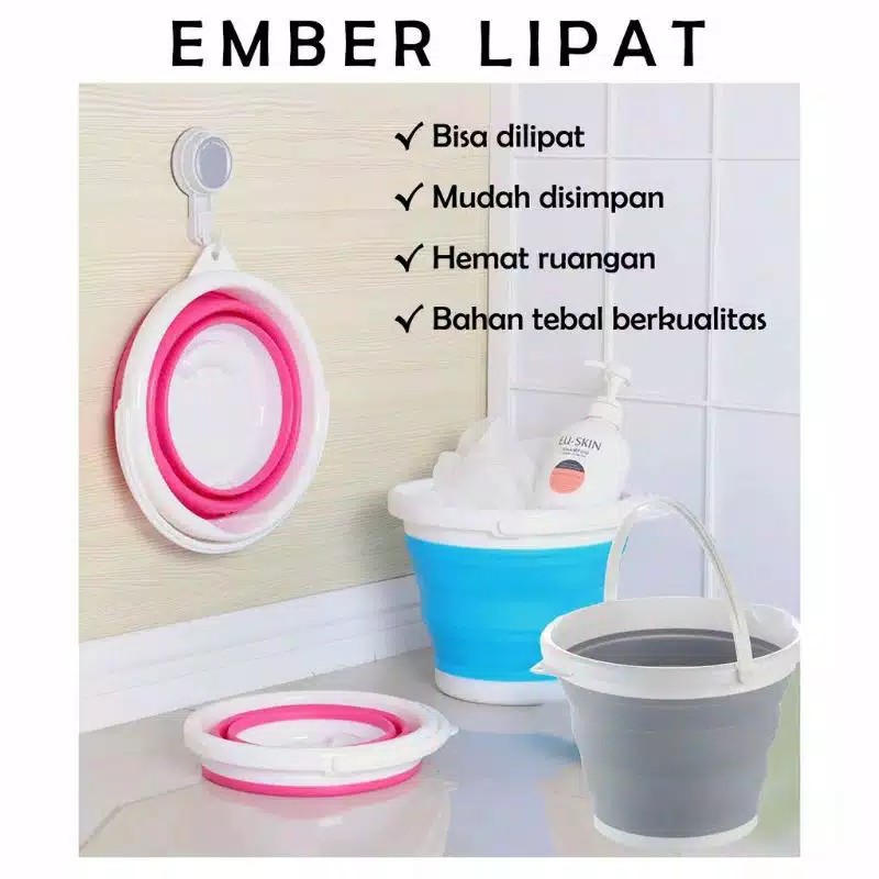 READY EMBER LIPAT PORTABLE EMBER LIPAT SERBAGUNA SILICONE FOLDABLE EMBER CUCI MOBIL MOTOR