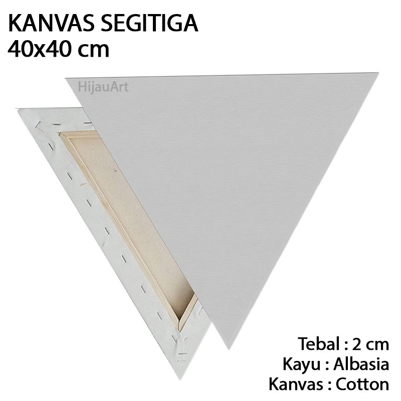 

Kanvas Segitiga Untuk Melukis Dengan Spanram Ukuran 40x40cm