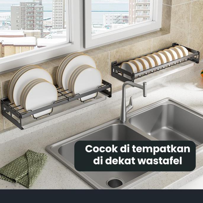 Best Product Rak Piring Gantung Wastafel Rak Peniris Piring Mangkuk Dinding Hrm121, Rak Piring Gantu