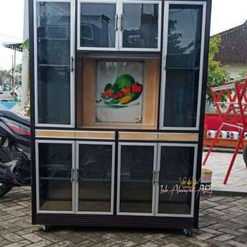 Kitchen Set / Lemari Dapur Kaca Bahan Alumunium