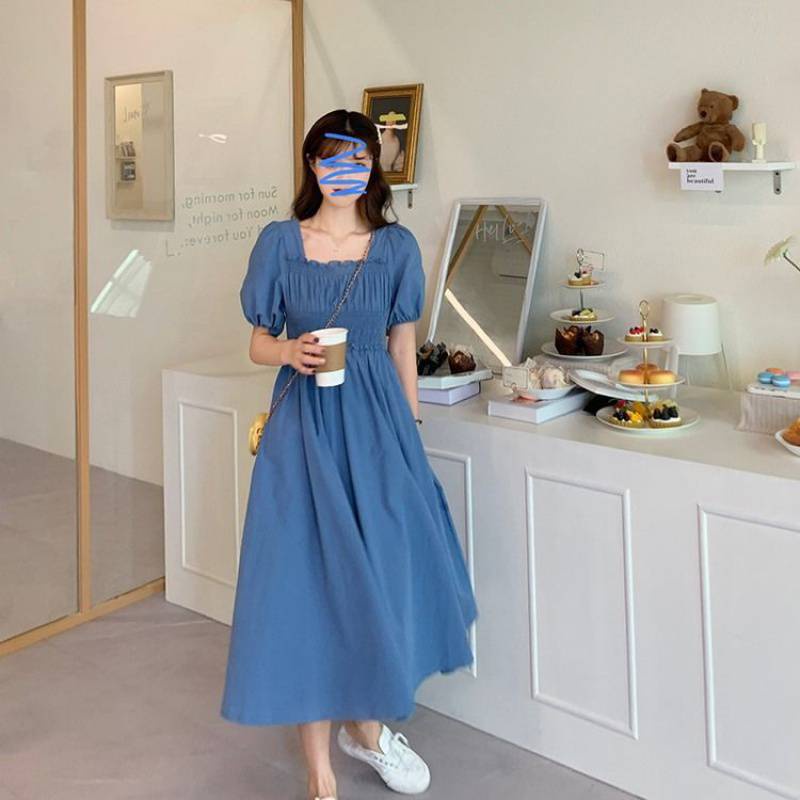 LB ( COD )  RETRO DRESS IMPORT LENGAN PENDEK D190