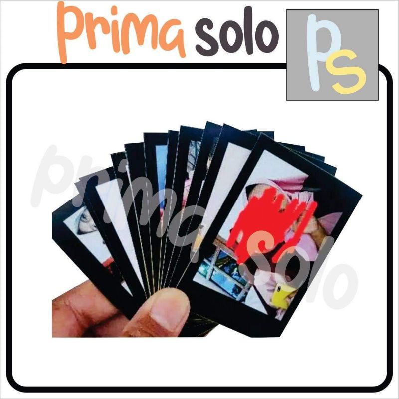cetak foto polaroid  hitam polos